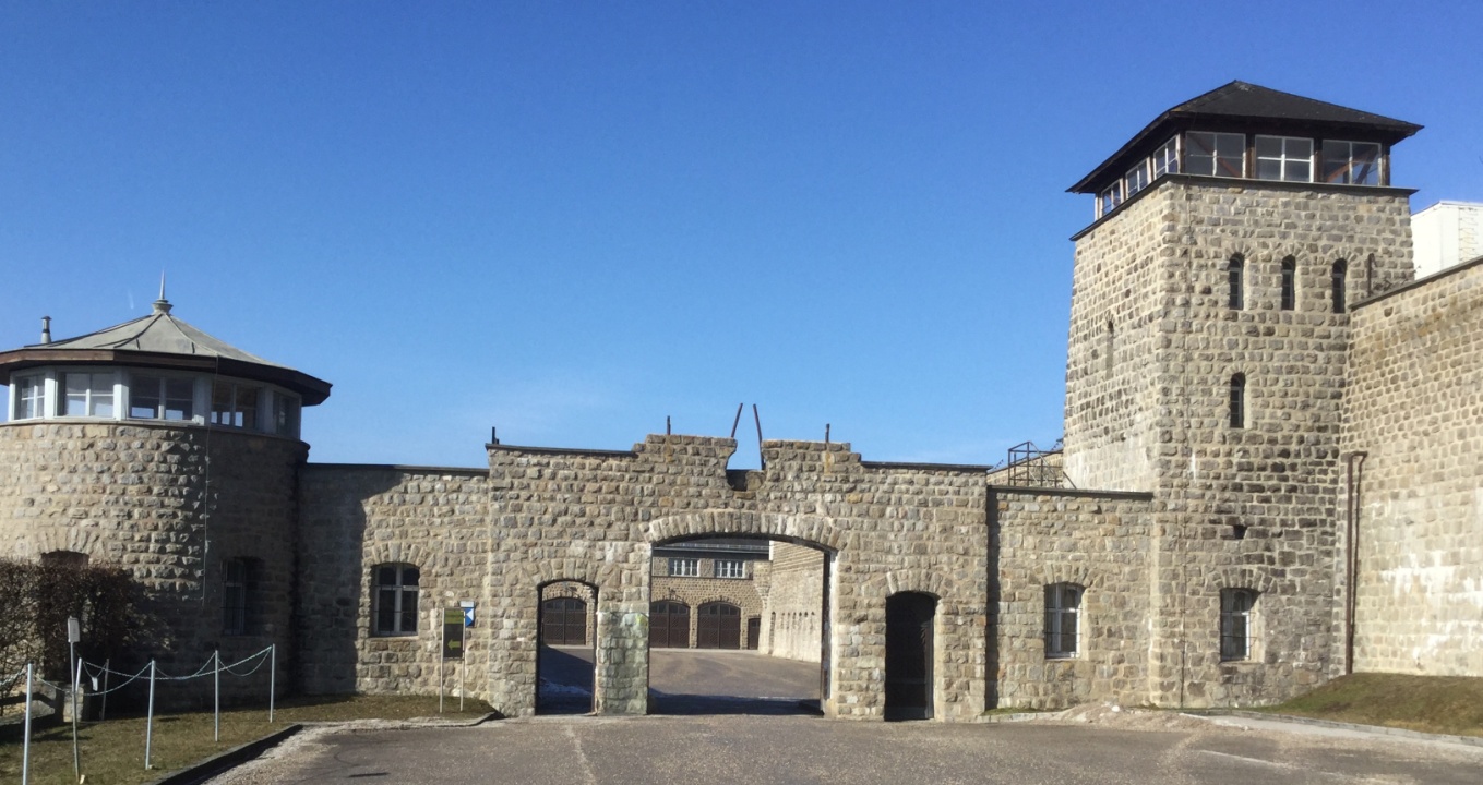The gate of the Mauthausen concentration camp today